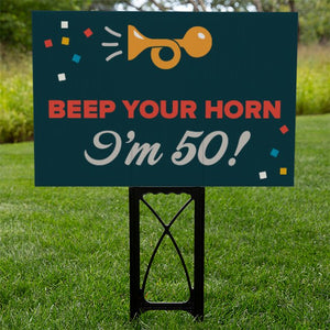 Happy Birthday Yard Sign - Beep Your Horn